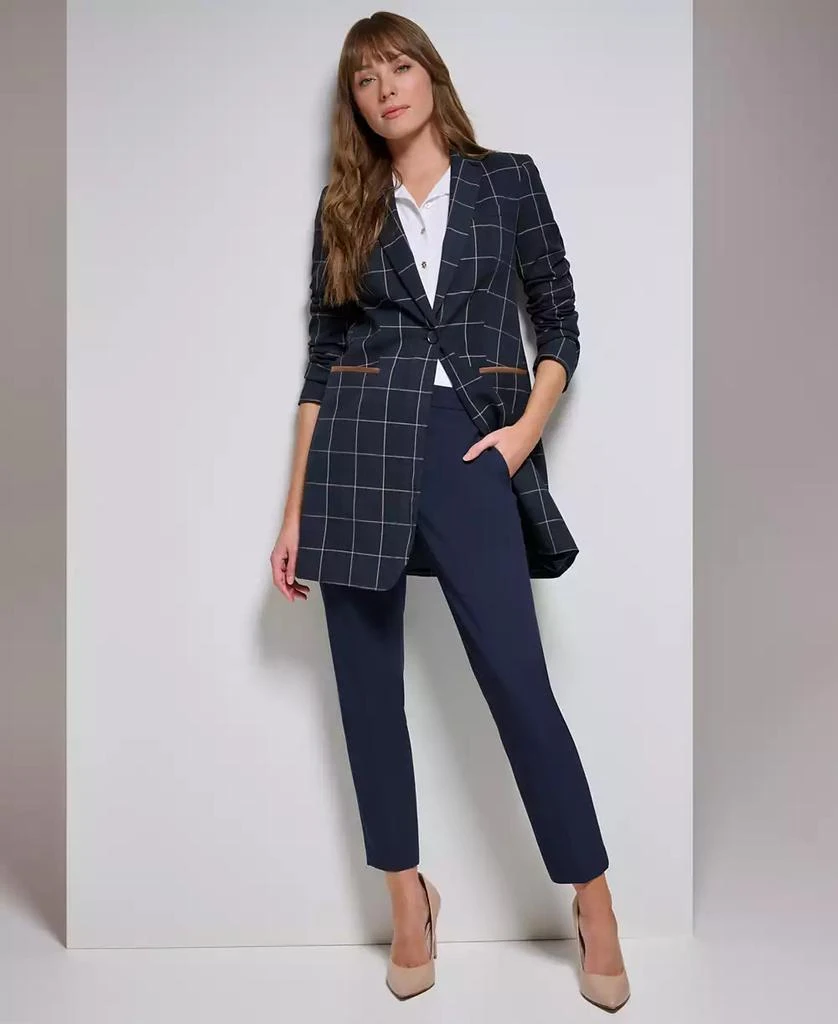 商品Tommy Hilfiger|Women's Windowpane One-Button Blazer,价格¥763,第2张图片详细描述