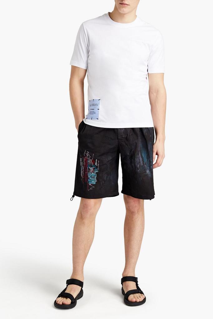 商品Alexander McQueen|Slim-fit appliquéd printed cotton-jersey T-shirt,价格¥783,第4张图片详细描述