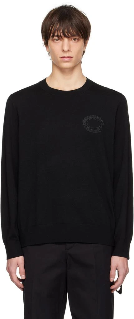 商品Burberry|Black Oak Leaf Crest Sweater,价格¥6347,第1张图片