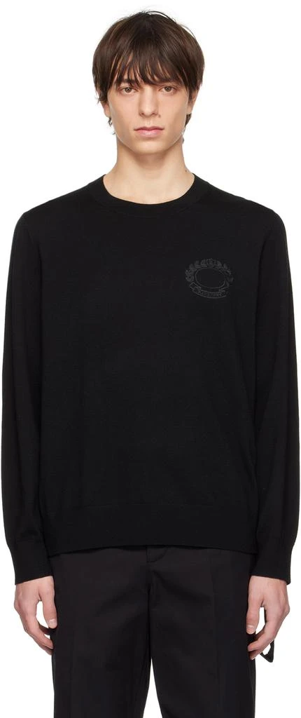 商品Burberry|Black Oak Leaf Crest Sweater,价格¥6765,第1张图片