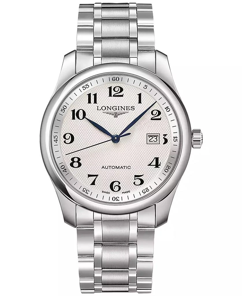 商品Longines|Men's Swiss Automatic Silver-Tone Stainless Steel Bracelet Watch 40mm,价格¥16847,第1张图片