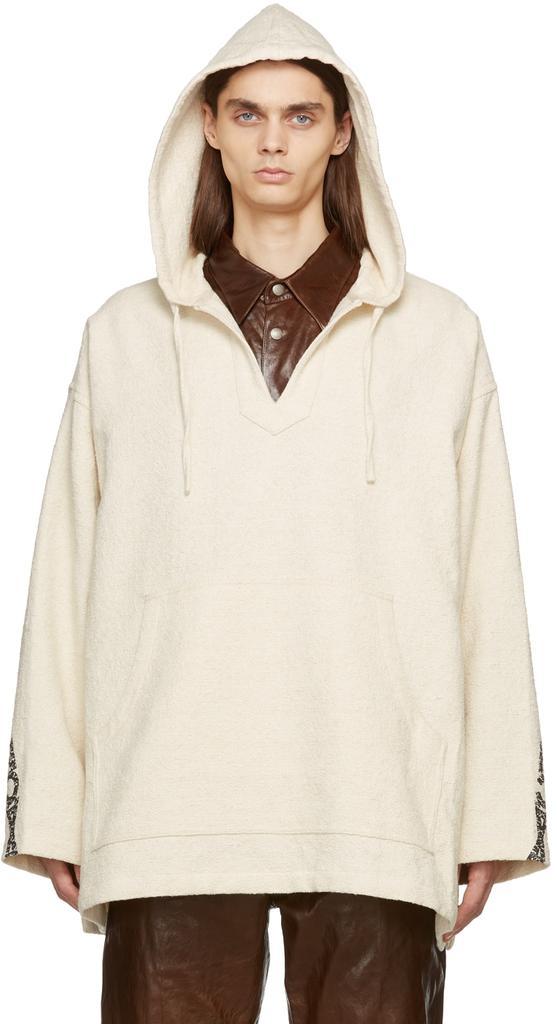 商品Acne Studios|Beige Tweed Hooded Jacket,价格¥3835,第1张图片
