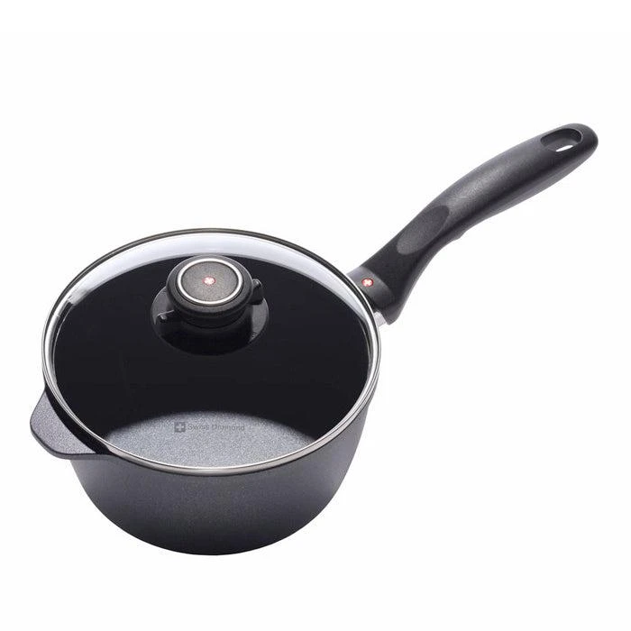 商品Swiss Diamond|2.2 Quart Saucepan With Lid,价格¥1185,第1张图片