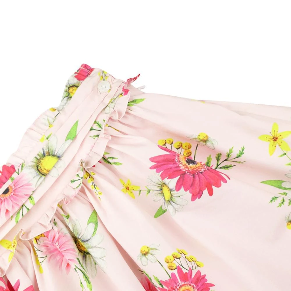 商品Patachou|Pink Floral Pattern Ruffle Trim Skirt,价格¥170,第2张图片详细描述