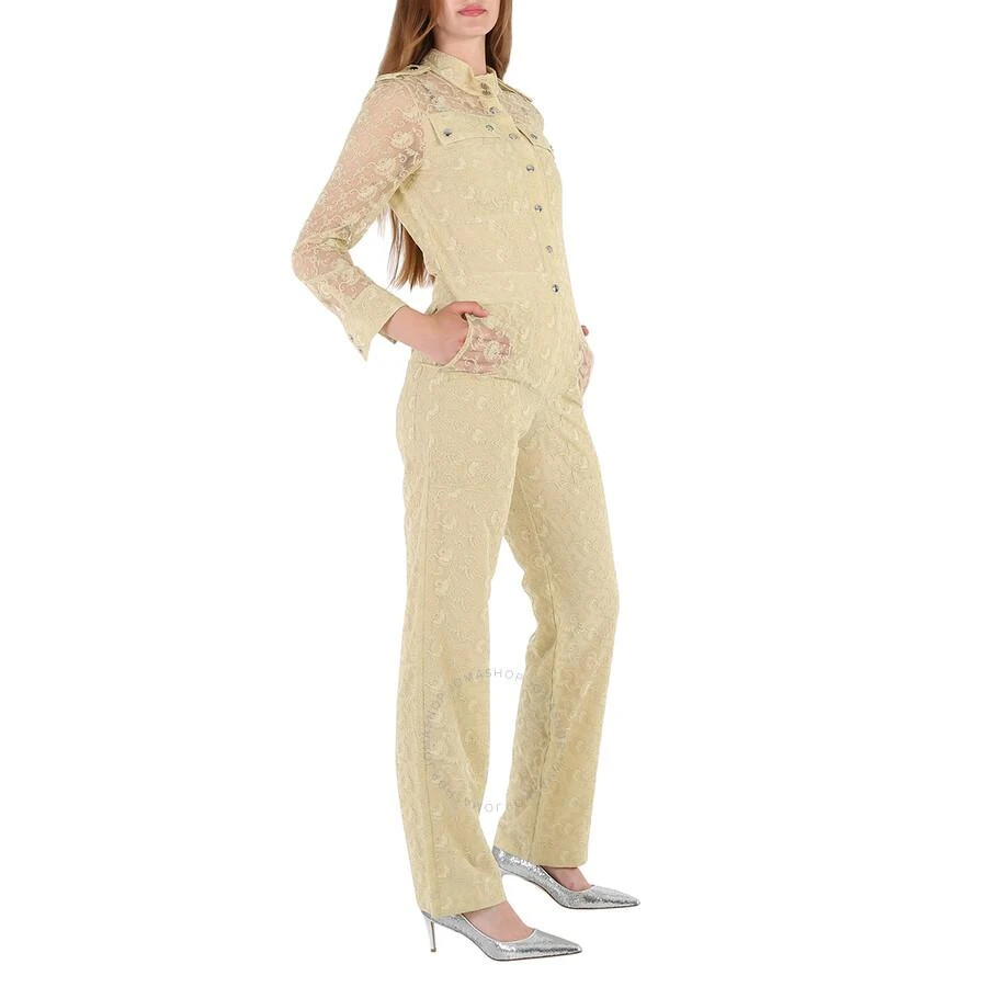 商品Burberry|Burberry Ladies Pale Yellow Floral Lace Jumpsuit, Brand Size 4 (US Size 2),价格¥1341,第2张图片详细描述