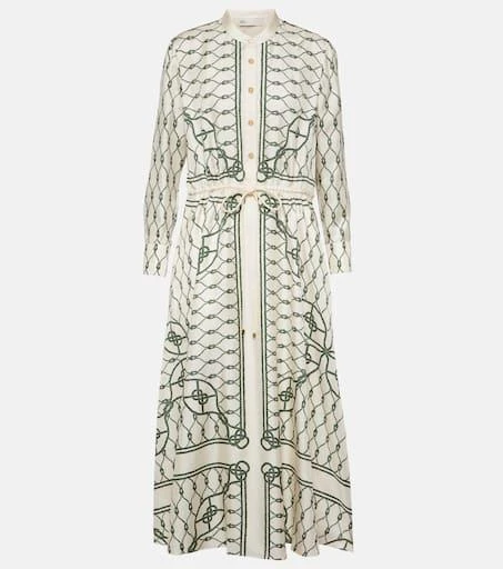 商品Tory Burch|印花真丝斜纹布衬衫式连衣裙,价格¥6747,第1张图片