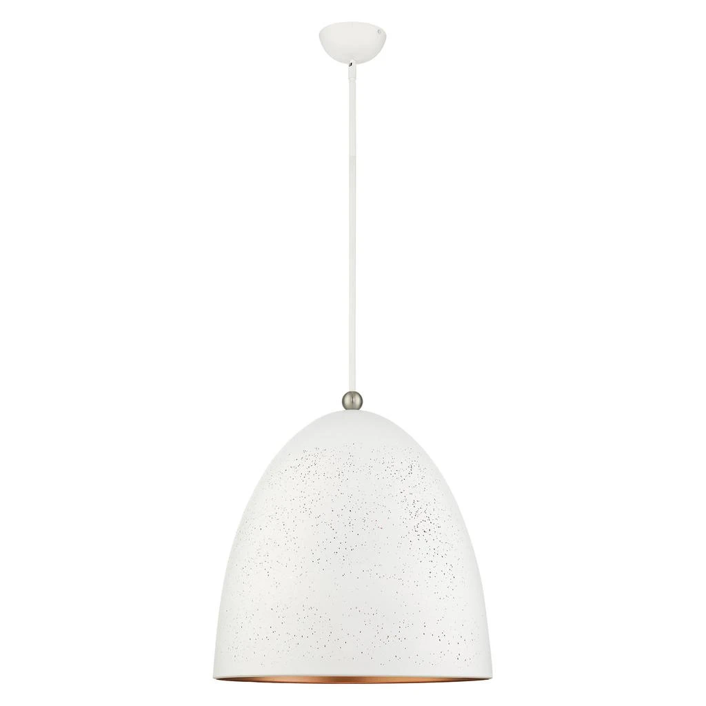 商品Livex Lighting|Three Light White with Brushed Nickel Accents Pendant,价格¥3301,第1张图片