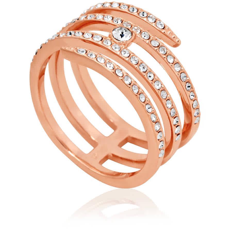 商品Swarovski|Creativity Coiled Rose Gold-Plated Ring - Size 6,价格¥533,第1张图片