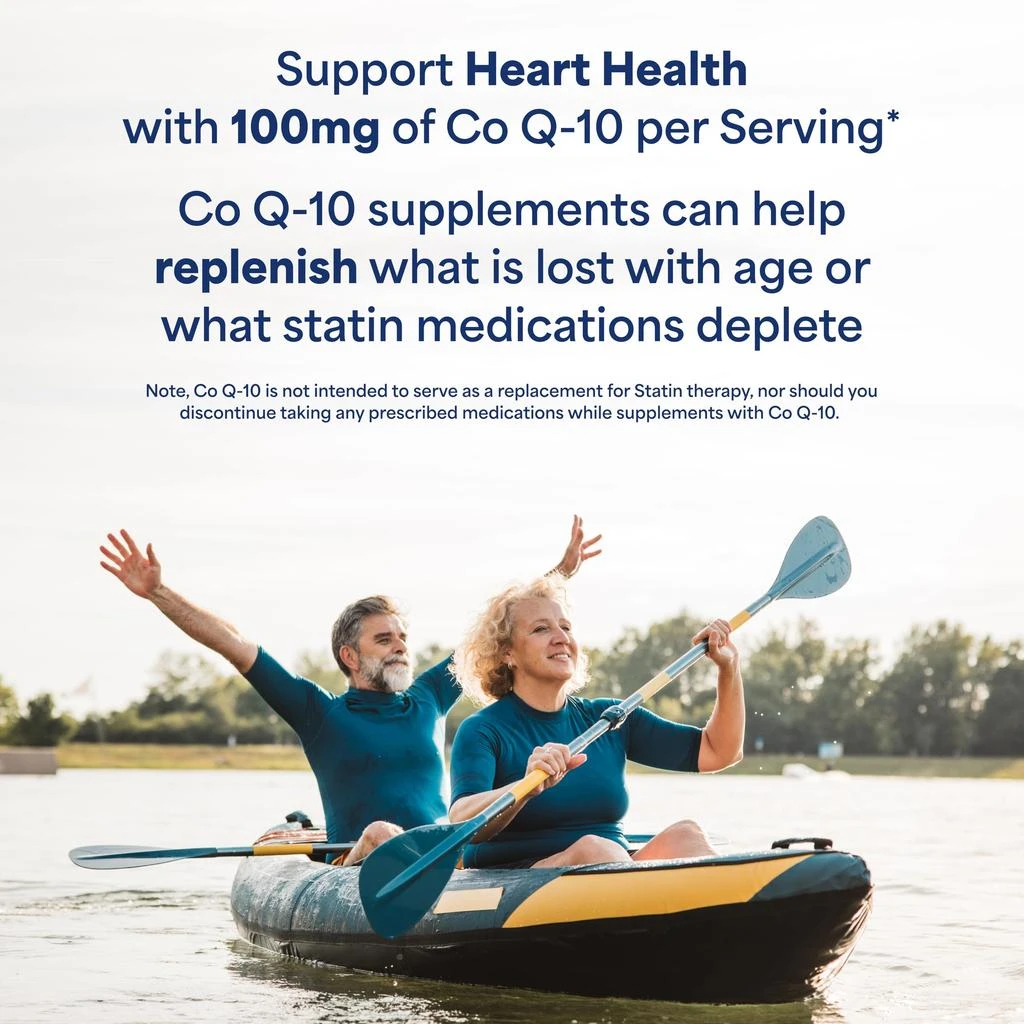 商品Puritan's Pride|Puritan's Pride Coenzyme CoQ10 100mg, Dietary Supplement for Heart Health, Blood Pressure, Oral Gum Health, and Healthy Aging Support, 240 Rapid Release Softgels, 2-Pack,价格¥112,第3张图片详细描述