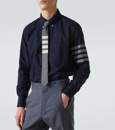 商品Thom Browne|4-Bar纯棉长袖衬衫,价格¥4646,第5张图片详细描述