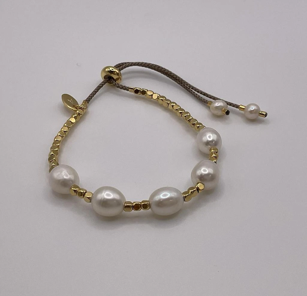 商品AguaSanta|Aguasanta - Women's Adjustable Squares & Large Pearls Bracelet,价格¥399,第2张图片详细描述
