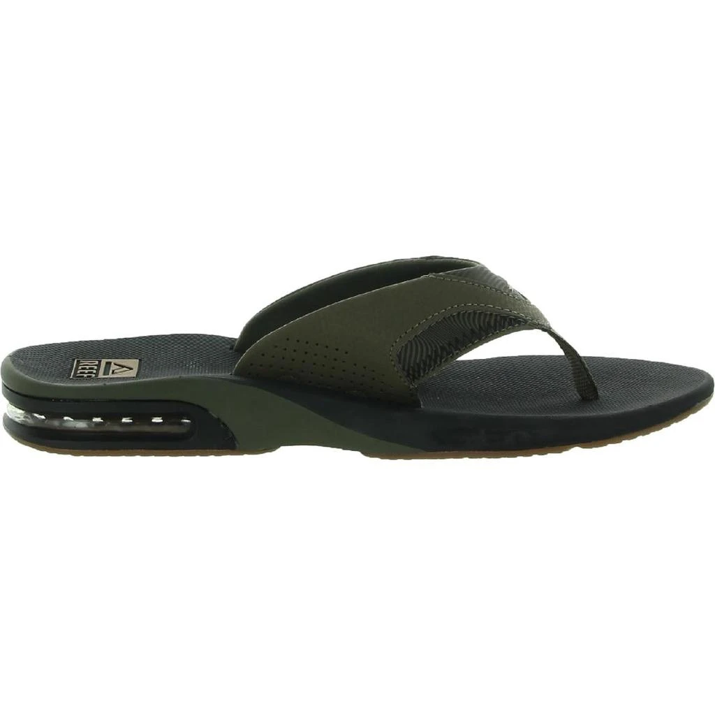 商品Reef|Reef Mens Fanning Prints Faux Leather Slip On Flip-Flops,价格¥237,第3张图片详细描述