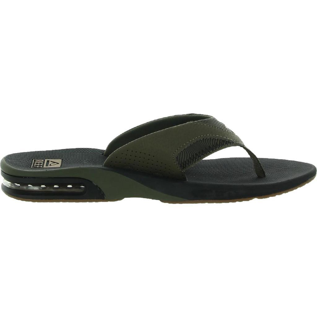 商品Reef|Reef Mens Fanning Prints Faux Leather Slip On Flip-Flops,价格¥264,第5张图片详细描述