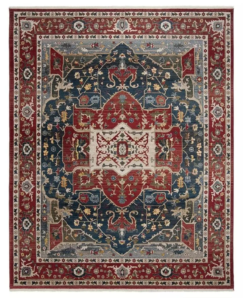 商品Ralph Lauren|Camille LRL1225A Red and Navy 5'1" X 7'6" Area Rug,价格¥2332,第1张图片