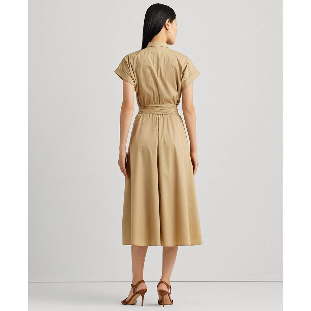 商品Ralph Lauren|Women's Belted Cotton-Blend Shirtdress,价格¥1441,第2张图片详细描述