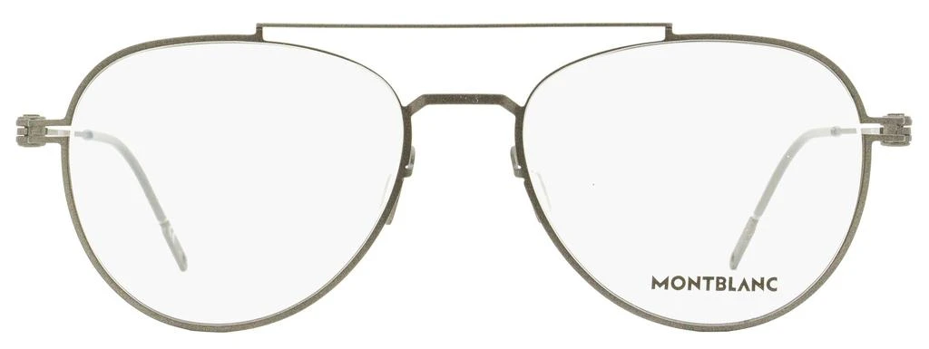 商品MontBlanc|Montblanc Men's Oval Eyeglasses MB0001O 006 Ruthenium 56mm,价格¥855,第2张图片详细描述