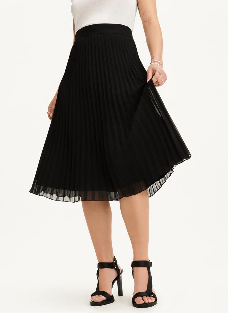 商品DKNY|Pull On Pleated Midi Skirt,价格¥732,第1张图片
