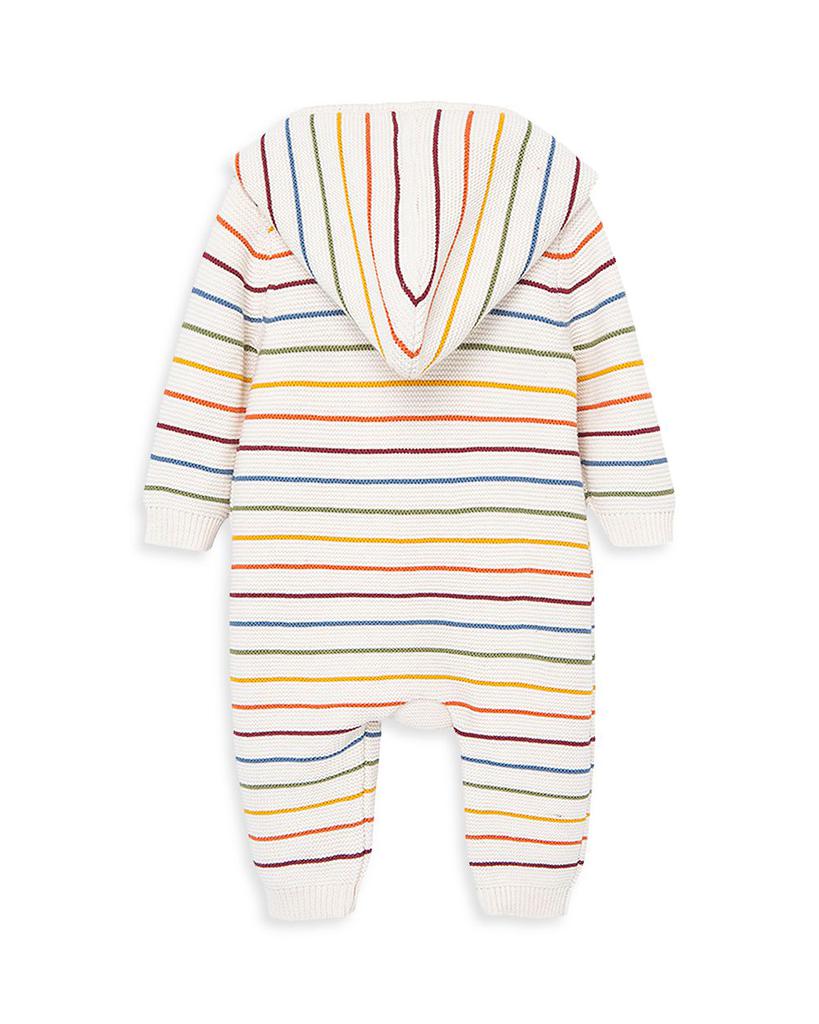 Unisex Hooded Striped Cotton Sweater Coverall - Baby商品第2张图片规格展示