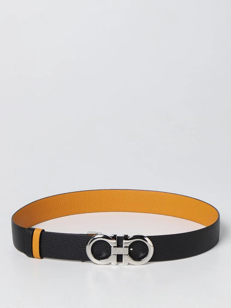 商品Salvatore Ferragamo|Salvatore Ferragamo Gancini hammered leather belt,价格¥3038,第2张图片详细描述