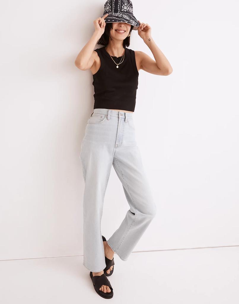 商品Madewell|The Petite Perfect Vintage Straight Jean in Mosedale Wash,价格¥854,第3张图片详细描述