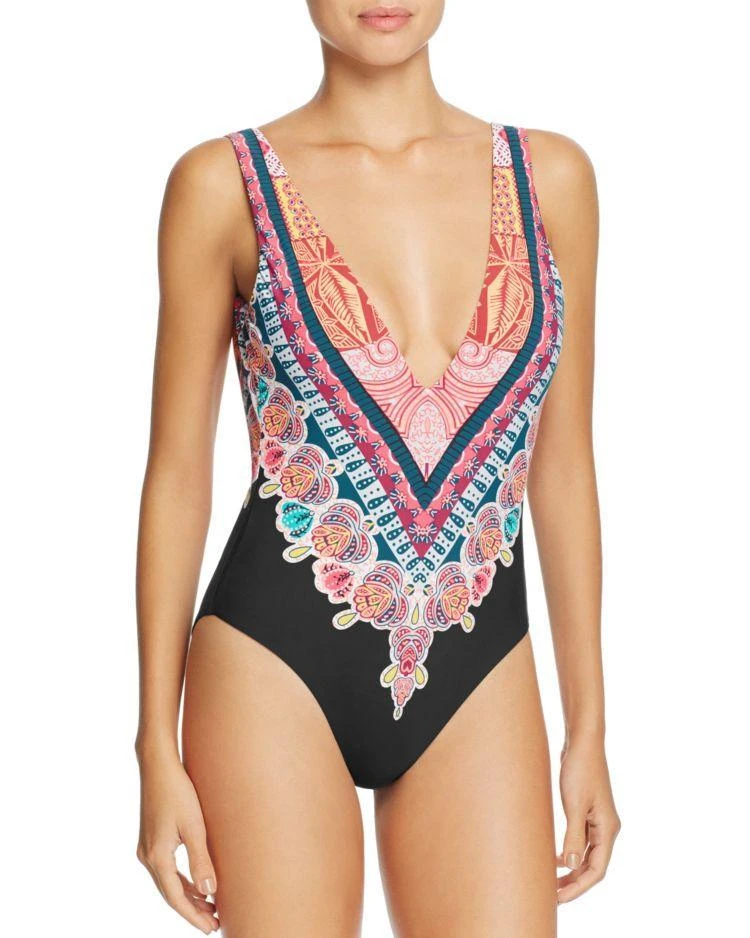 商品Red Carter|Red Carter V-Neck Tank Mio Reversible One Piece Swimsuit,价格¥886,第1张图片