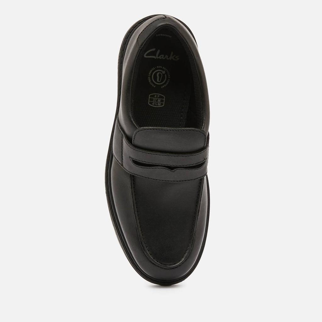 Clarks Youth Loxham Craft School Shoes - Black Leather商品第3张图片规格展示