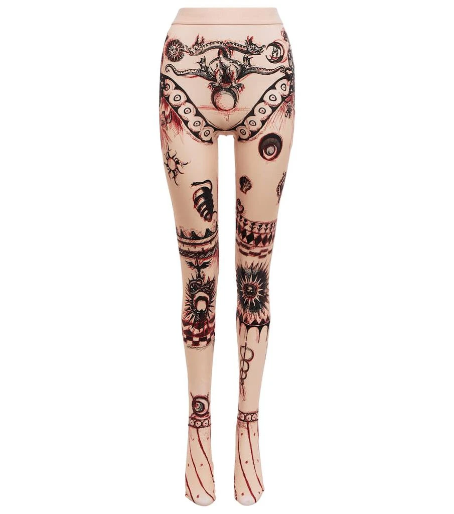 商品MARINE SERRE|Tattoo printed leggings,价格¥1578,第1张图片