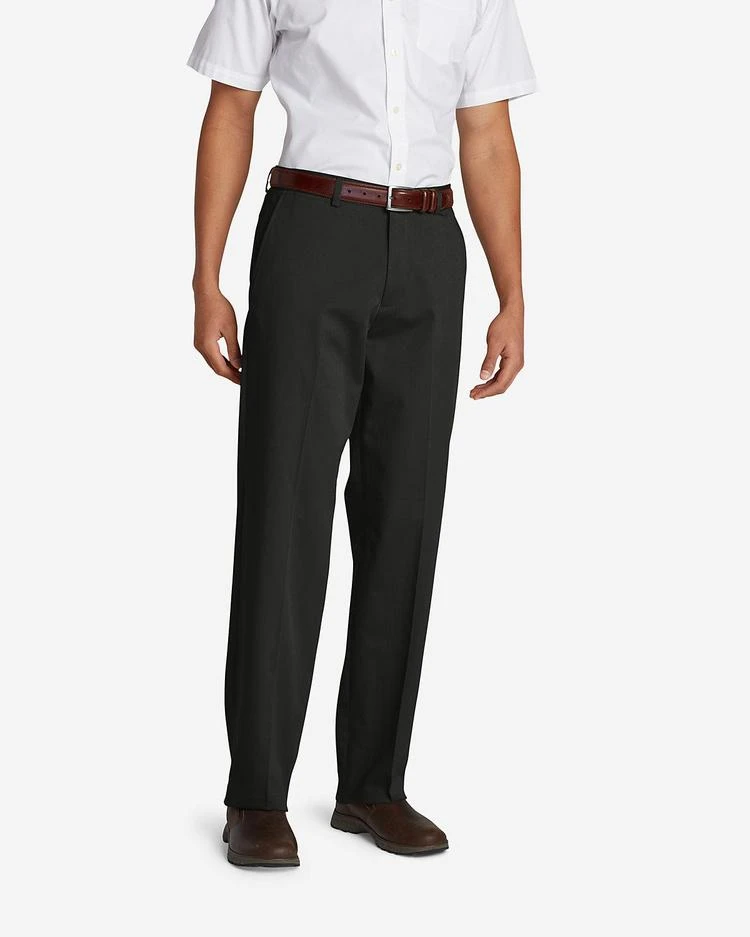 商品Eddie Bauer|Men&#39;s Performance Dress Flat-Front Khaki Pants - Relaxed Fit,价格¥522,第2张图片详细描述