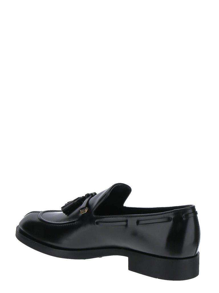 商品Tod's|Tod's Black Tassel Leather Loafers,价格¥4983,第5张图片详细描述
