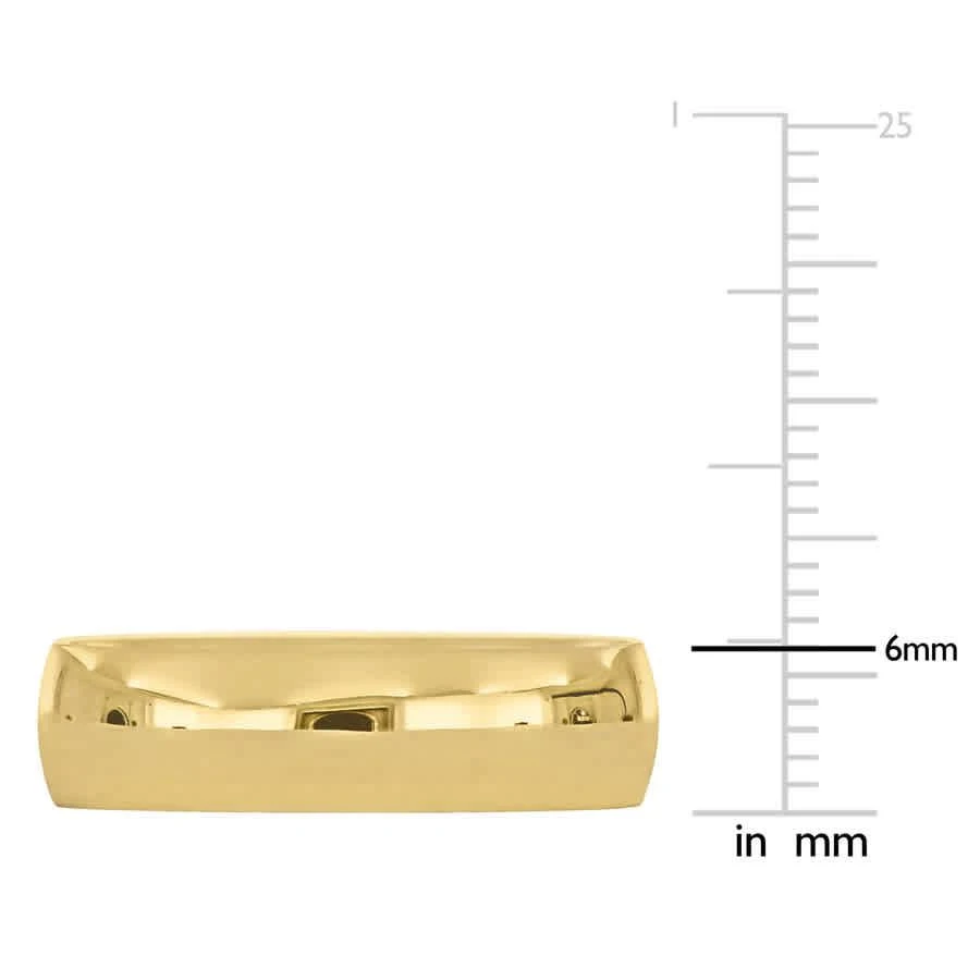 商品Amour|Men's 6mm Polished Finish Wedding Band in 14k Yellow Gold,价格¥1842,第3张图片详细描述