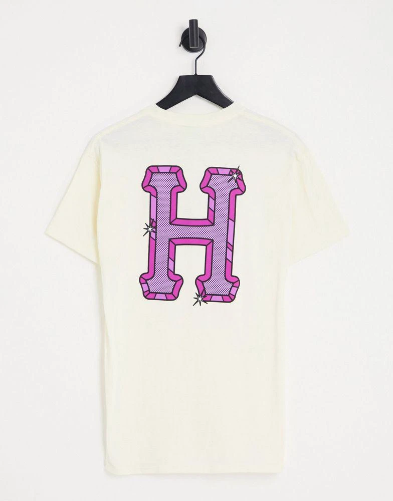 商品HUF|HUF amazing H print  t-shirt in beige,价格¥373,第2张图片详细描述