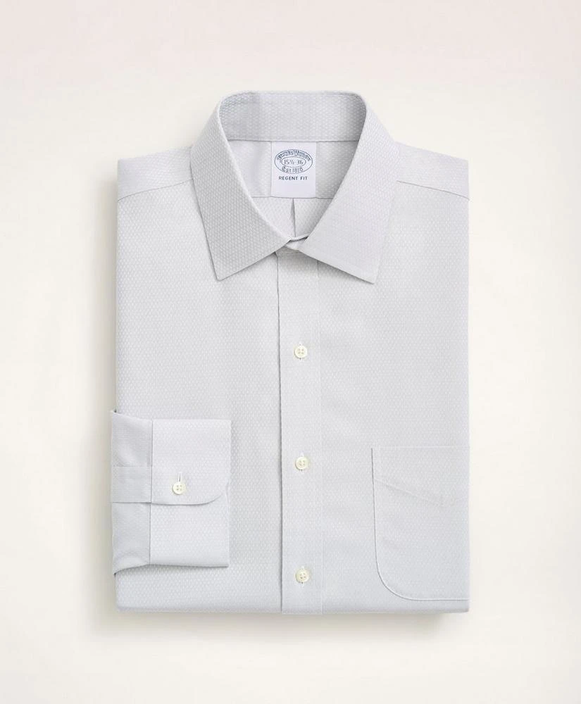 商品Brooks Brothers|Stretch Regent Regular-Fit Dress Shirt, Non-Iron Dobby Ainsley Collar Diamond,价格¥494,第3张图片详细描述