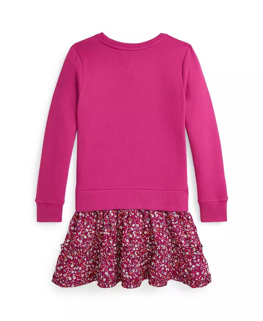 Big Girls Floral Woven-Skirt Fleece Dress 商品