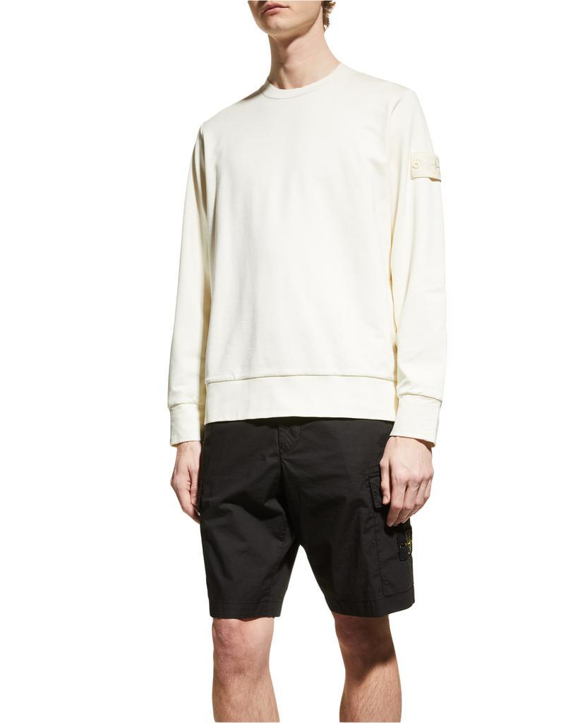 商品Stone Island|Men's Cotton Terry Garment-Dyed Sweatshirt,价格¥1752,第1张图片