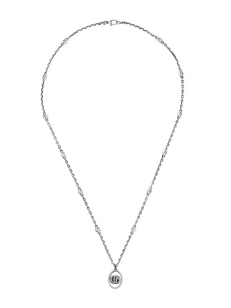 商品Gucci|Necklace In Aged Sterling Silver With Double G Pendant,价格¥3901,第1张图片