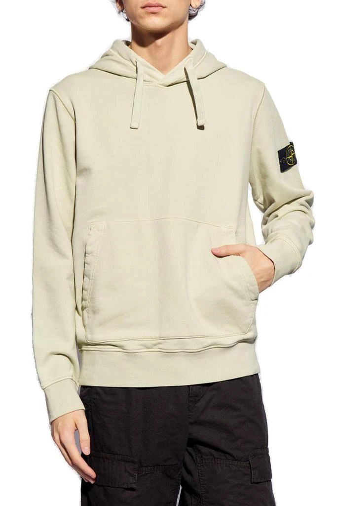 商品Stone Island|Stone Island Logo Patch Drawstring Hoodie,价格¥2306,第2张图片详细描述