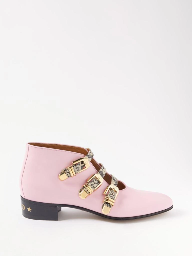 商品Gucci|Buckled leather ankle boots,价格¥11614,第1张图片