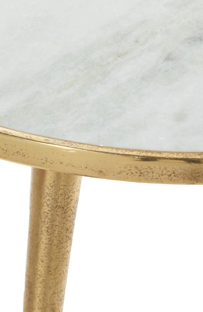 商品GINGER BIRCH STUDIO|Goldtone Marble Accent Table,价格¥1267,第2张图片详细描述