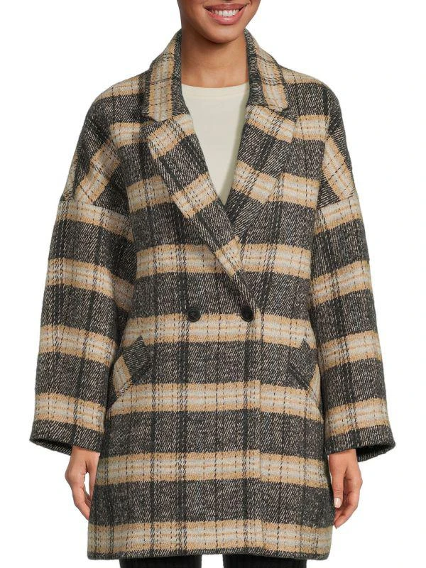 商品ba&sh|Plaid Wool Blend Oversized Blazer,价格¥2032,第1张图片