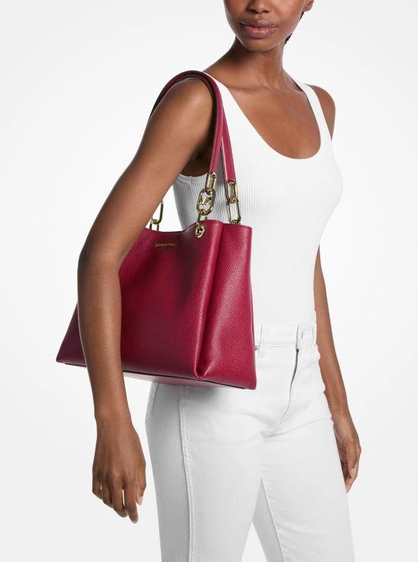 商品Michael Kors|Trisha Large Pebbled Leather Shoulder Bag,价格¥3975,第2张图片详细描述