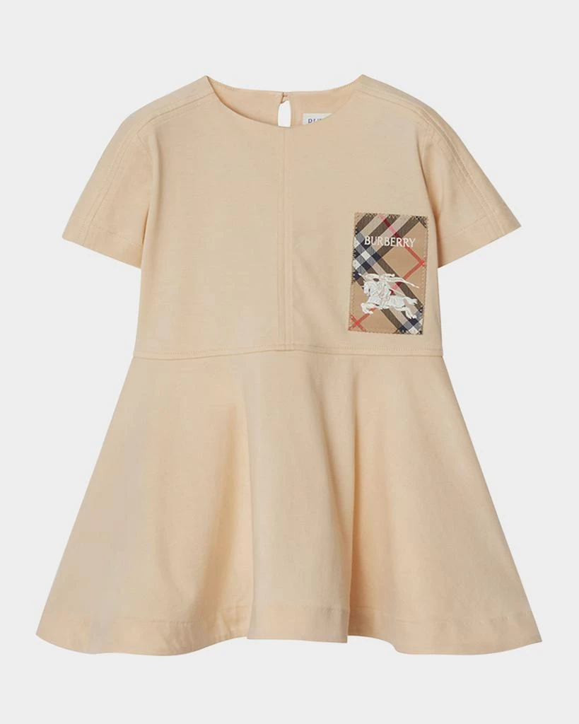 商品Burberry|Girl's Riley EKD Logo-Print Dress, Size 6M-2,价格¥2175,第1张图片