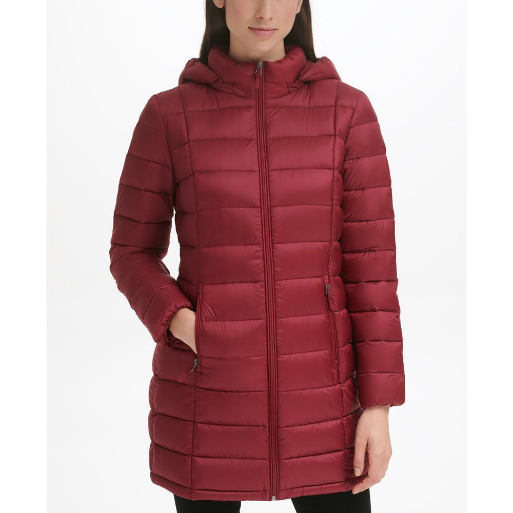 Women's Packable Hooded Down Puffer Coat, Created for Macy's商品第1张图片规格展示