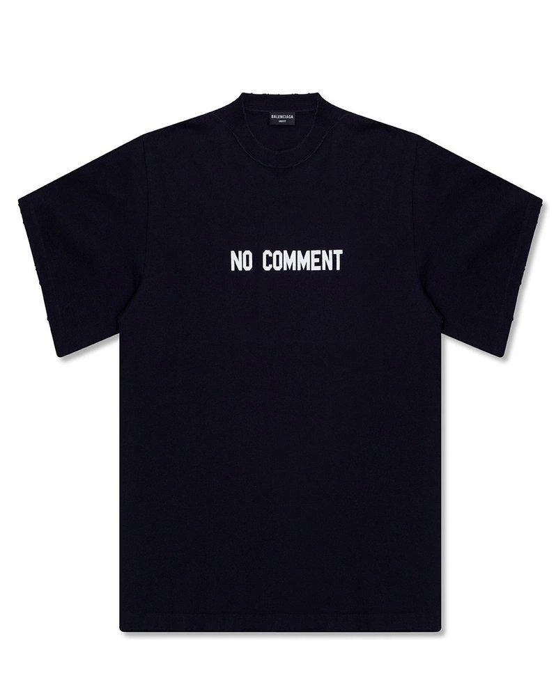 商品Balenciaga|Balenciaga No Comment Printed Crewneck T-Shirt,价格¥1807,第1张图片
