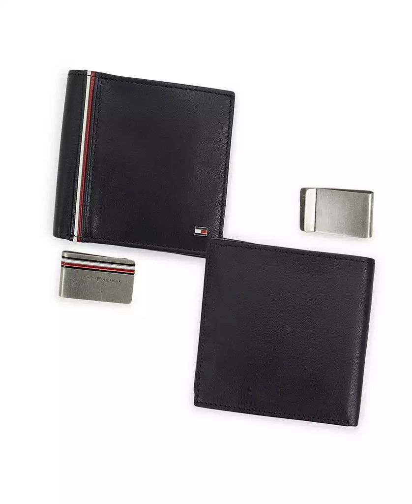 Men's RFID Global Striped Passcase Wallet and Money Clip Set 商品