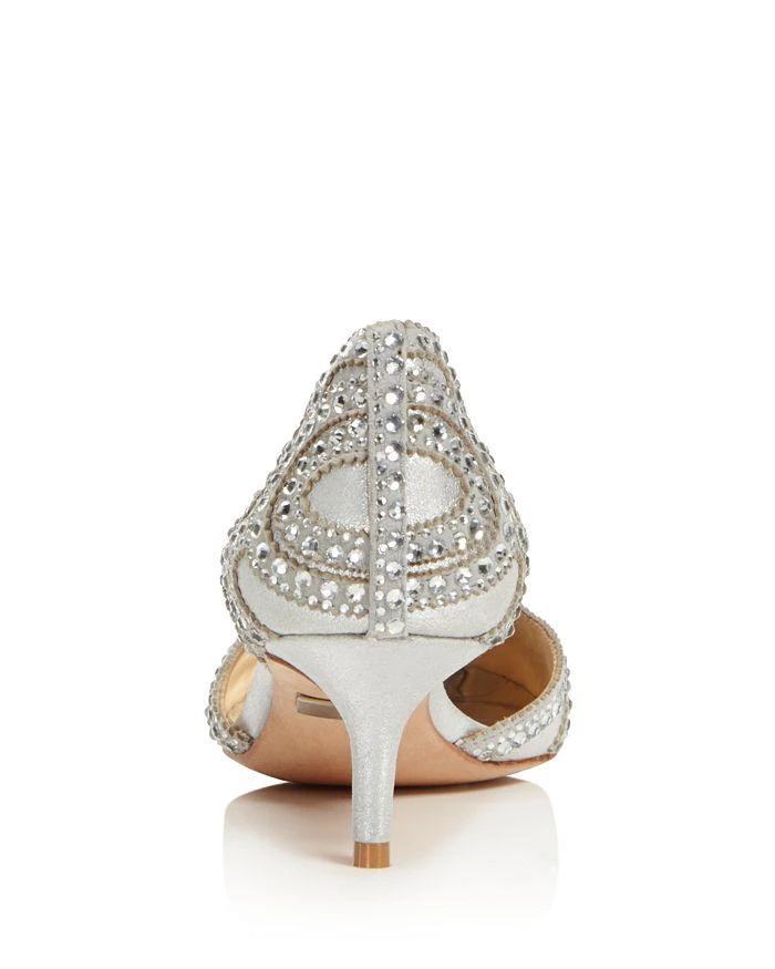 商品Badgley Mischka|金属仿麂皮高跟鞋,价格¥1740,第4张图片详细描述