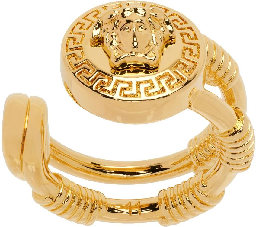 商品Versace|Gold Safety Pin Ring,价格¥2036,第1张图片