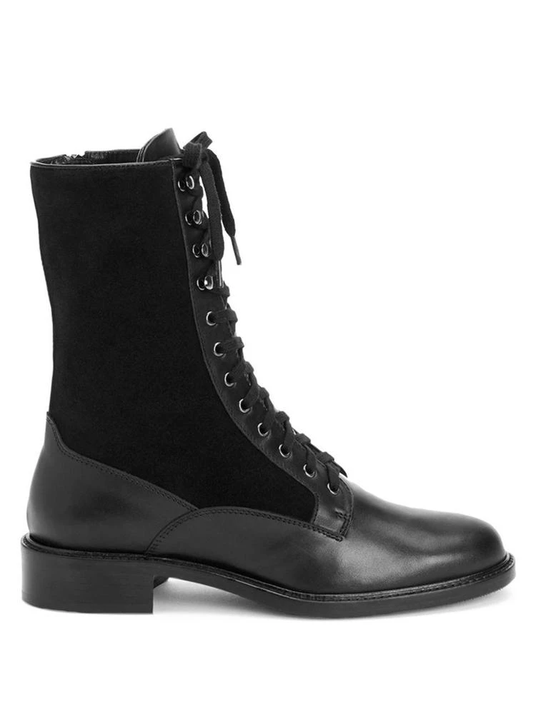 商品Aquatalia|Brynn Leather & Suede Combat Boots,价格¥1485,第4张图片详细描述