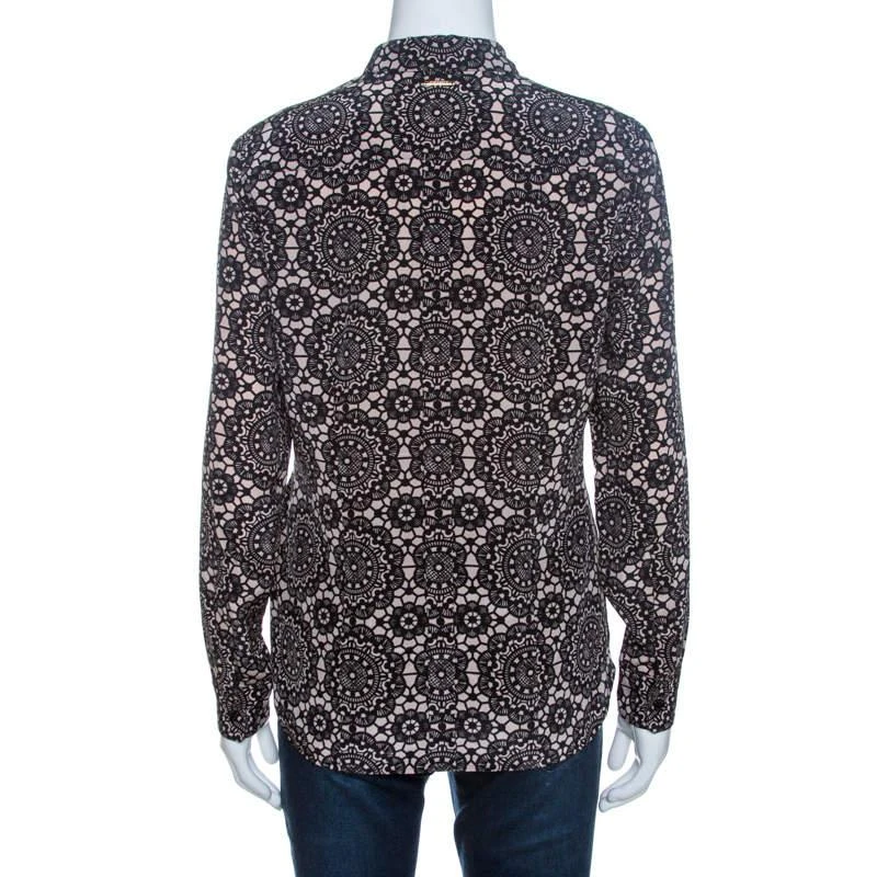 商品[二手商品] Burberry|Burberry Bicolor Kensington Lace Print Silk Long Sleeve Shirt S,价格¥1548,第3张图片详细描述