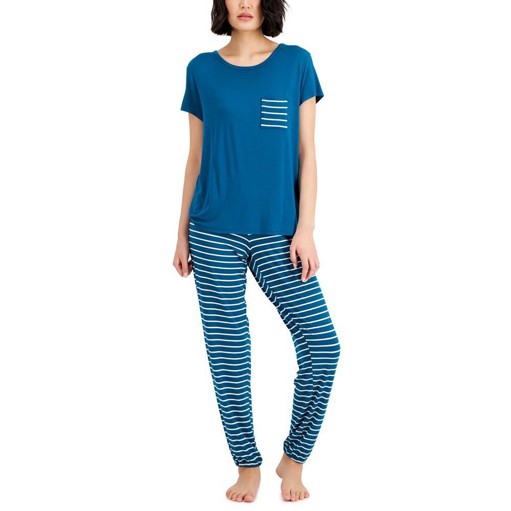 商品Charter Club|Short-Sleeve & Pants Pajama Set, Created for Macy's,价格¥177,第1张图片
