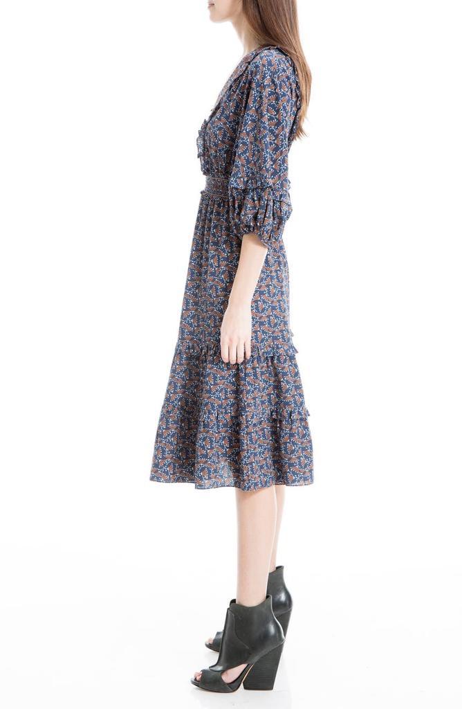 商品MAXSTUDIO|Floral Print Balloon Sleeve Midi Dress,价格¥301,第5张图片详细描述